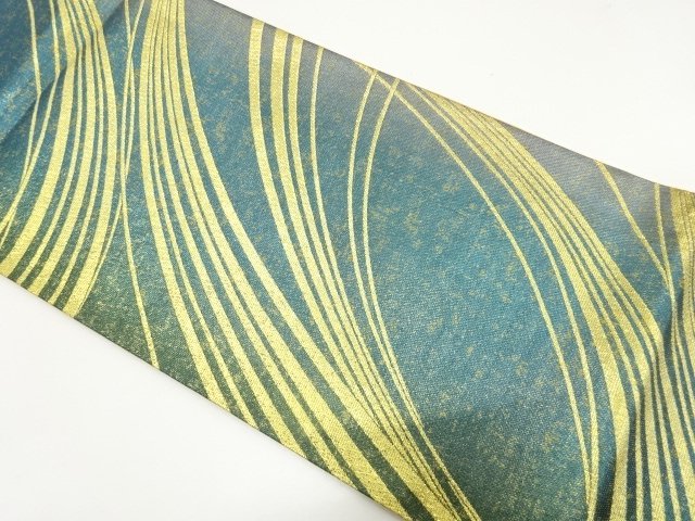 JAPANESE FUKURO OBI FOR FURISODE / WOVEN LINE DRAWING